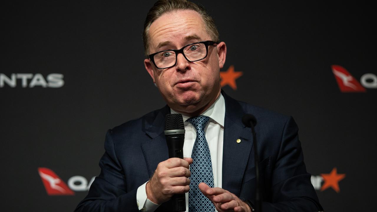 Qantas CEO Alan Joyce has received millions of dollars worth of bonuses in shares. Picture: NCA NewsWire/Christian Gilles