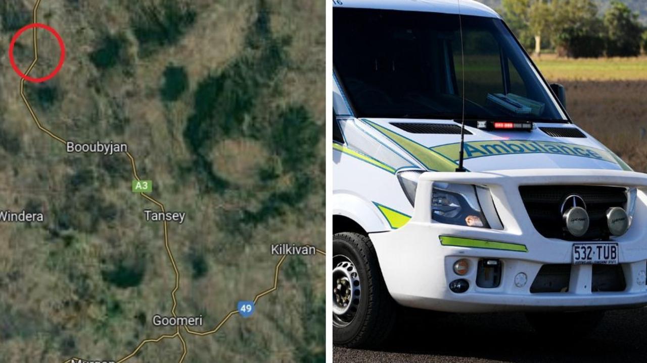 A 4WD towing a caravan and another vehicle have collided at the Burnett Hwy, Booubyjan, on August 22, 2023.