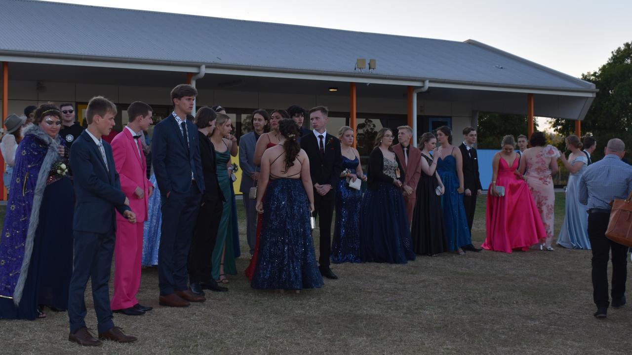 All 25 graduates looking stunning at the 2021 Cooloola Christian College formal. Photo: Elizabeth Neil