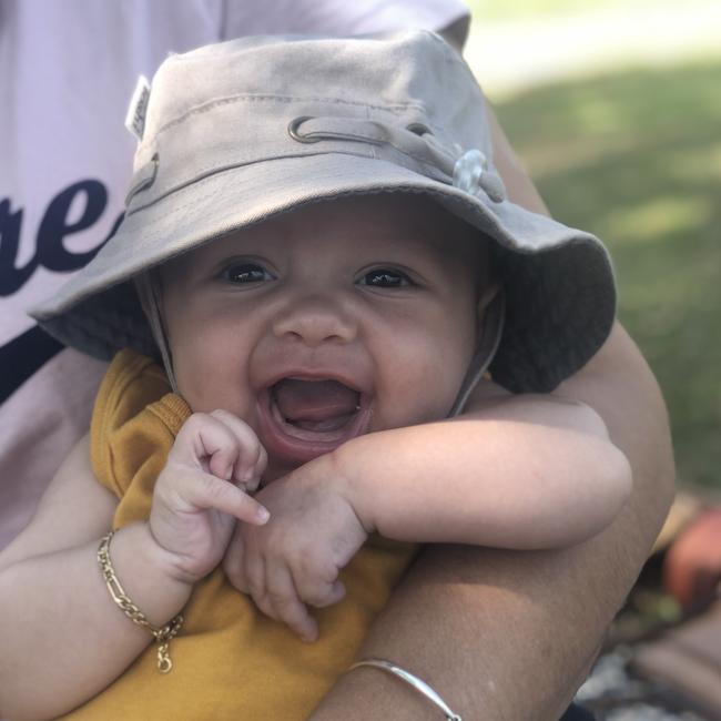 Brooklyn Ahmat ... after a quick stop at the Parap Markets, Brooklyn loved spending his Saturday morning at East Point in the nice Dry season weather. Picture: Emily Large