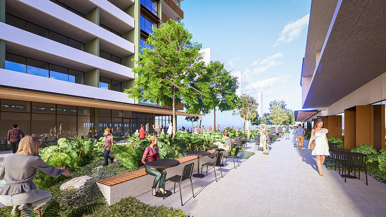 An artist's impression of Deluca Corp's Carseldine Village Heart retail project.