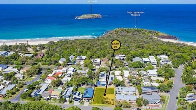 The existing site at Fingal Heads. Picture: Jardine Design Space via ELKN.