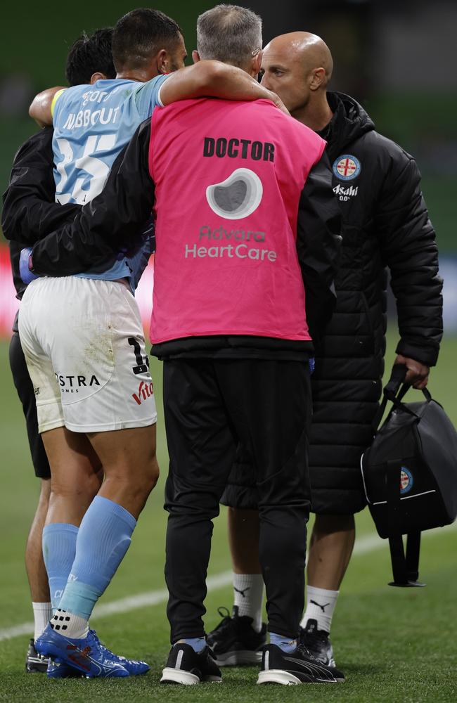 Andrew Nabbout will miss the rest of the season. Picture: Darrian Traynor/Getty Images