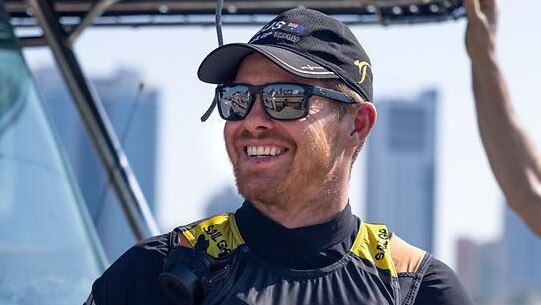 The Australian boat racing in the SailGP. Pictures: SailGP