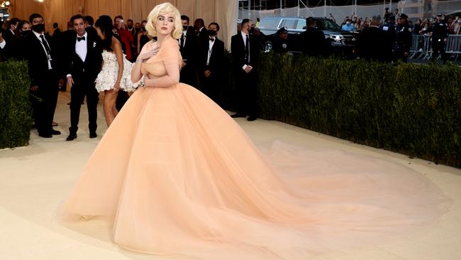 Billie Eilish in Oscar de la Renta. Picture: Getty Images