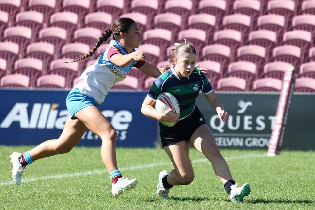 Girls rugby 7s schoolgirls state championship, Ballymore Stadium, Herston. Picture: Liam Kidston