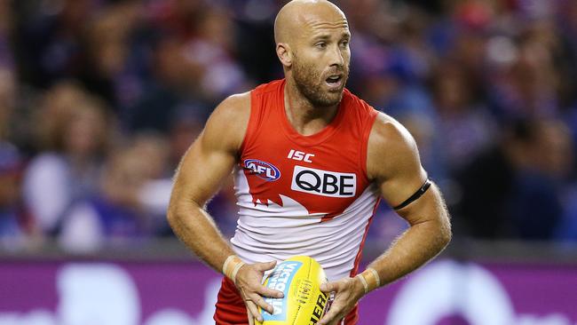 Jarrad McVeigh in action for Sydney. Picture: Michael Klein