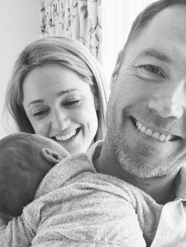 Storm and Ronan Keating with baby Cooper. Pic: Instagram