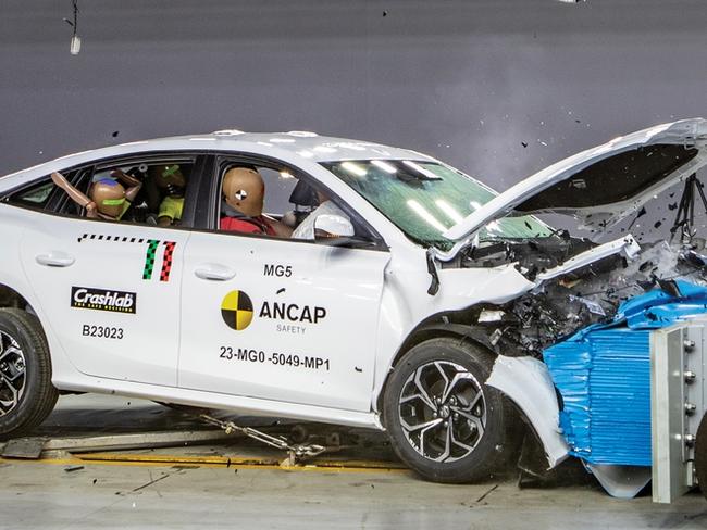 2023 MG5 small sedan received a zero star ANCAP safety rating.