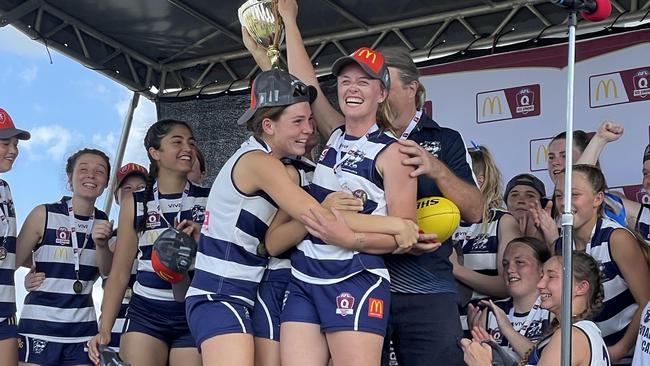 Broadbeach are the under 17 Div 1 girls AFL SEQ premiers