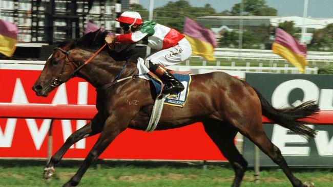 Testa Rossa winning the Magic Millions on the Gold Coast.