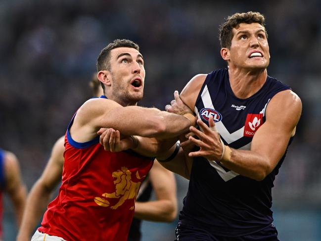 Meek in the earlier days with Fremantle. Picture: Daniel Carson/AFL Photos