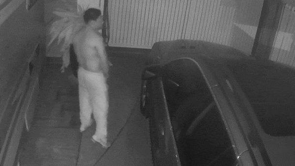 A man has been charged after he was caught with his genitalia on full display.