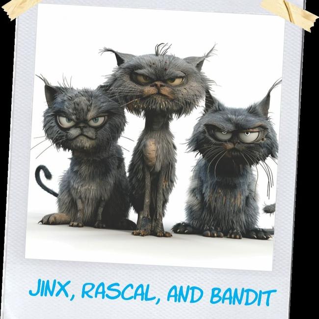 First images of characters Jinx, Rascal and Bandit. Photo: Instagram/@peggyandmollyanimatedseries.