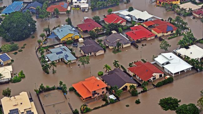 Townsville floods. Aerial damage of Annandale from a helicopter. Picture: Zak Simmonds