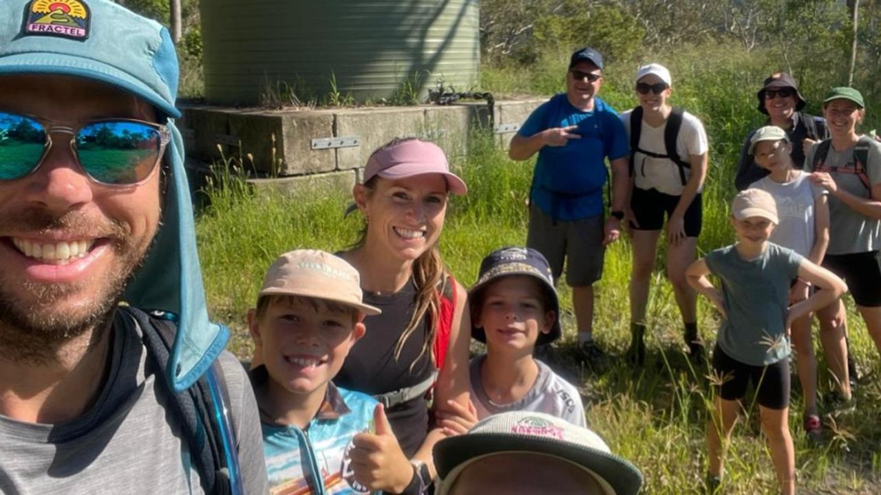 The Momentum Mental Health Chairman Chris Black trains with family and Resilience Trekkers as they prepare for their gruelling eight day trek along the Kokoda Trail. Picture: Supplied.