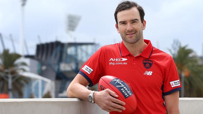 Jordan Lewis joined Melbourne during the AFL Trade Period. Picture: Michael Klein