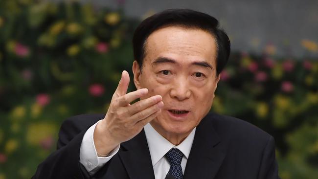 Chen Quanguo is the first member of the politburo to be targeted by US sanctions. Picture: AFP