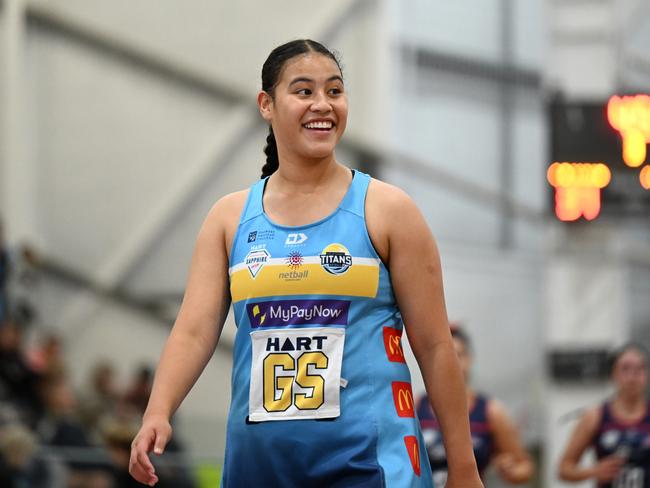 Titans Netball player Roxanne (Roxy) Rhind debuts for Ruby Series, family flocks to watch