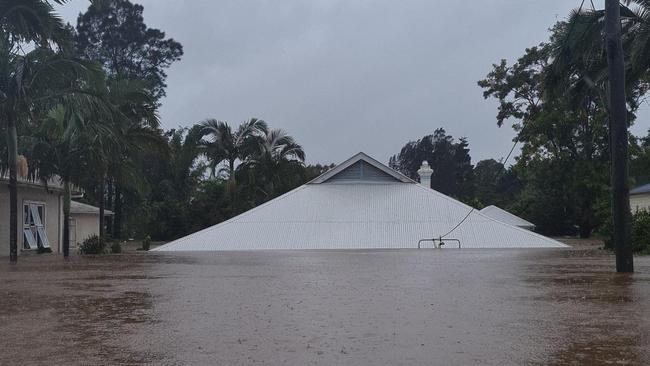 The Learning Cottage on Keen St, Lismore during the 2022 floods. Picture: facebook