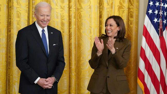 Then-US President Joe Biden and US Vice President Kamala Harris, whose disastrous election performance has been backed up by Democrats’ recovery strategy that defies belief. Picture: AFP