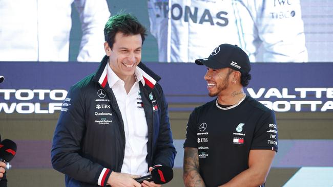 Lewis Hamilton and Toto Wolff formed a legendary partnership at Mercedes. Picture: David Caird