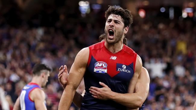 Christian Petracca was unstoppable on his way to claiming the Norm Smith medal. (Photo by Dylan Burns/AFL Photos via Getty Images)