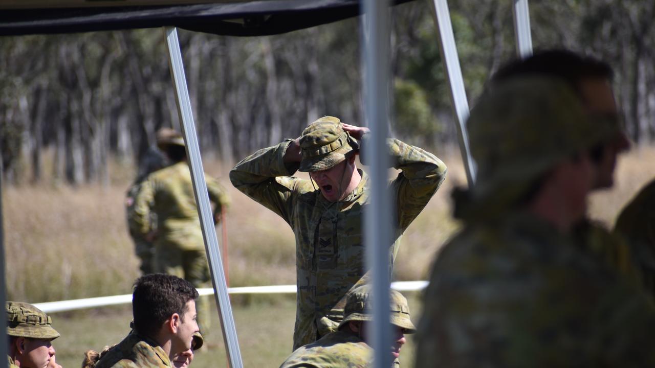 Soldiers at the launch.