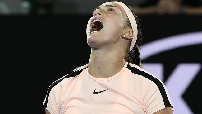 Aryna Sabalenka has been slammed for her grunting during the clash with Ash Barty.