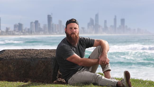 Brent Draper back on the Gold Coast after leaving Masterchef to deal with his mental health. He says  it's important other men speak up about their mental health issues. Picture Glenn Hampson