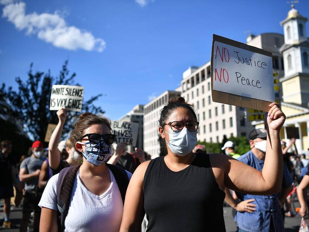 Protests around the White House.