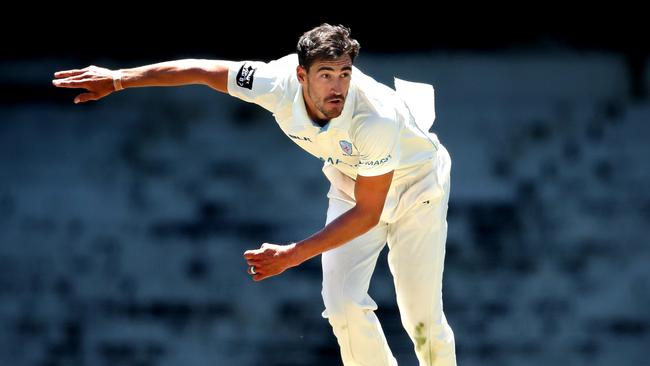 Mitchell Starc says James Pattinson will now need to control his aggression. Picture: Phil Hillyard