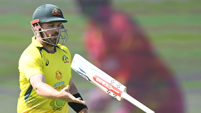 Aaron Finch of Australia. Photo by Ian Hitchcock/Getty Images