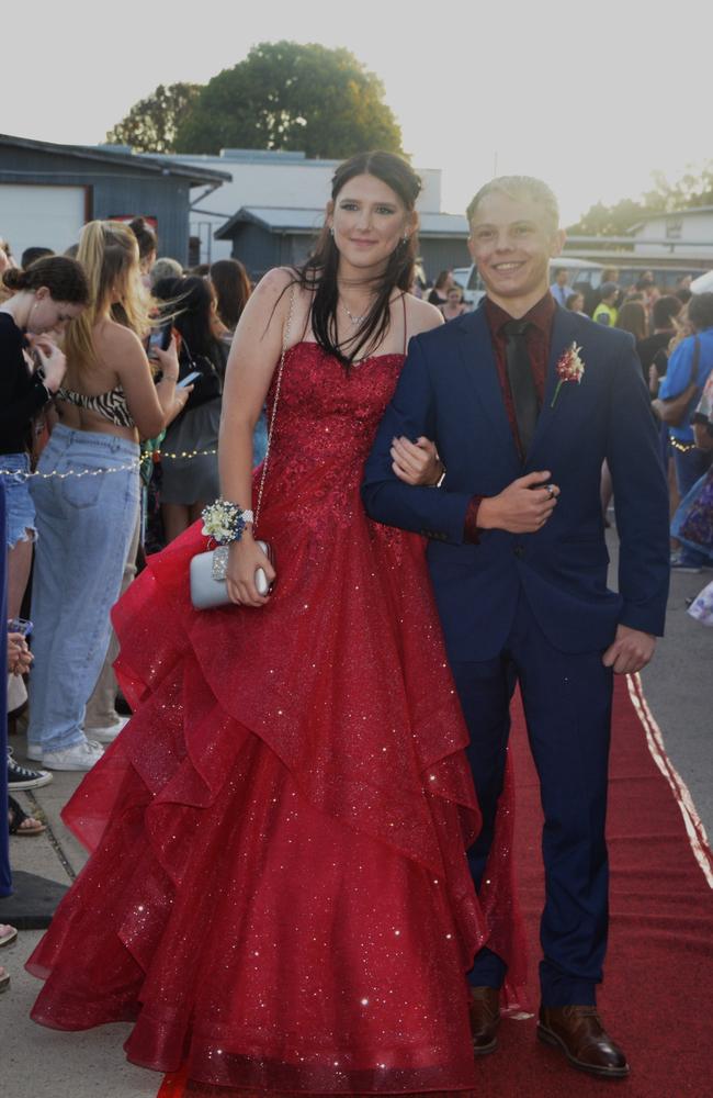 Warwick State High School graduates (from left) Abbey and Ryan at Warwick RSL on November 17, 2023. Photo: Jessica Klein