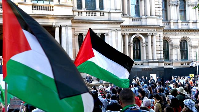 Mr Buttigieg’s son reportedly attended part of the rally for a free Palestine in Sydney on Monday night. Picture: NCA NewsWire / Jeremy Piper