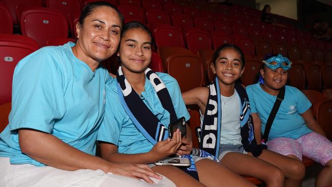 Monika Ota with her family supporting NSW at the 2023 National Netball Championships. Picture: Pema Tamang Pakhrin