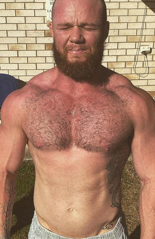 Kobi Lee Mills was “aware of the risk he was taking” by using steroids. Picture: Instagram @heavyconditioning