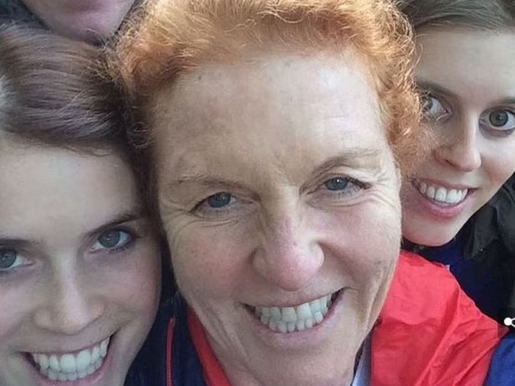 Sarah Ferguson with her daughters, Princess Eugenie and Princess Beatrice. Picture: Instagram