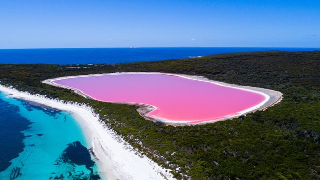 Lake Hillier, Middle Island near Esperance, Western Australia. Picture: Tourism WA.