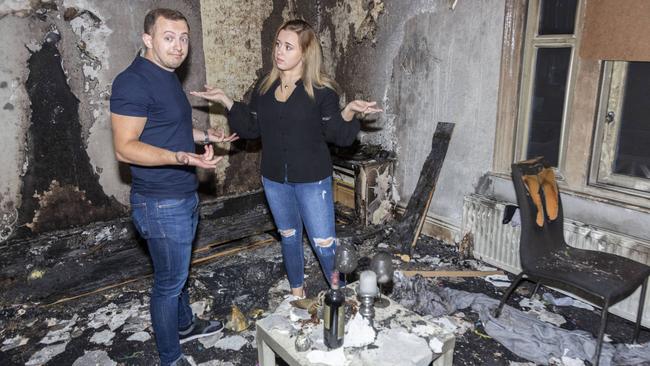 Albert gutted his own flat in a blaze sparked when he tried to propose to his girlfriend – using hundreds of tealights and candles. Picture: South Yorkshire Fire &amp; Rescue/Mega