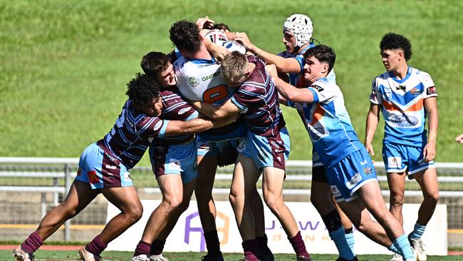 Action from the Northern Pride and the CQ Capras at Barlow Park on Saturday. Picture Emily Barker.