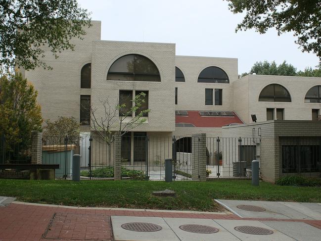 The Israeli embassy in Washington. (Photo by Mark Wilson/Getty Images)