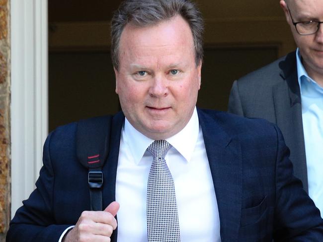 Australian Rugby Union CEO, Bill Pulver leaves after giving evidence to an inquiry in Perth on Wednesday, September 20, 2017. The Senate Affairs References Committee held a public hearing into the future of rugby union in Australia following the axing of the Western Force. (AAP Image/Richard Wainwright) NO ARCHIVING