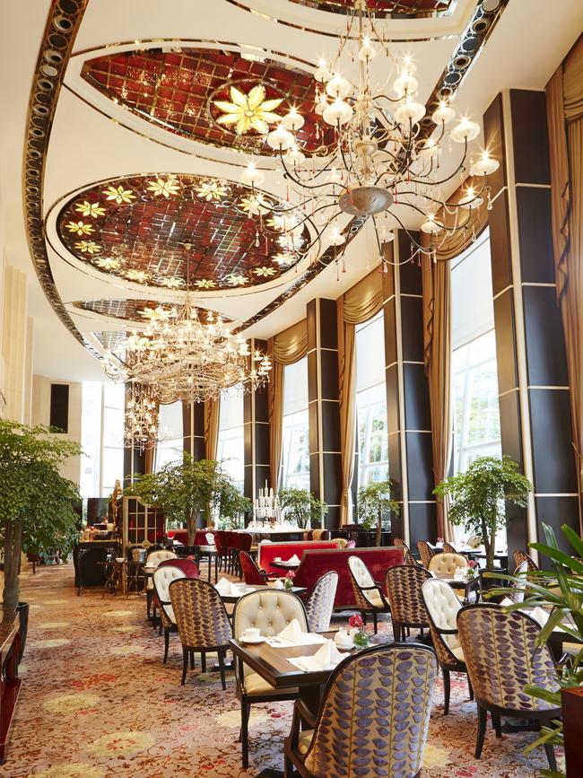 The conservatory-style Brasserie Les Saveurs.