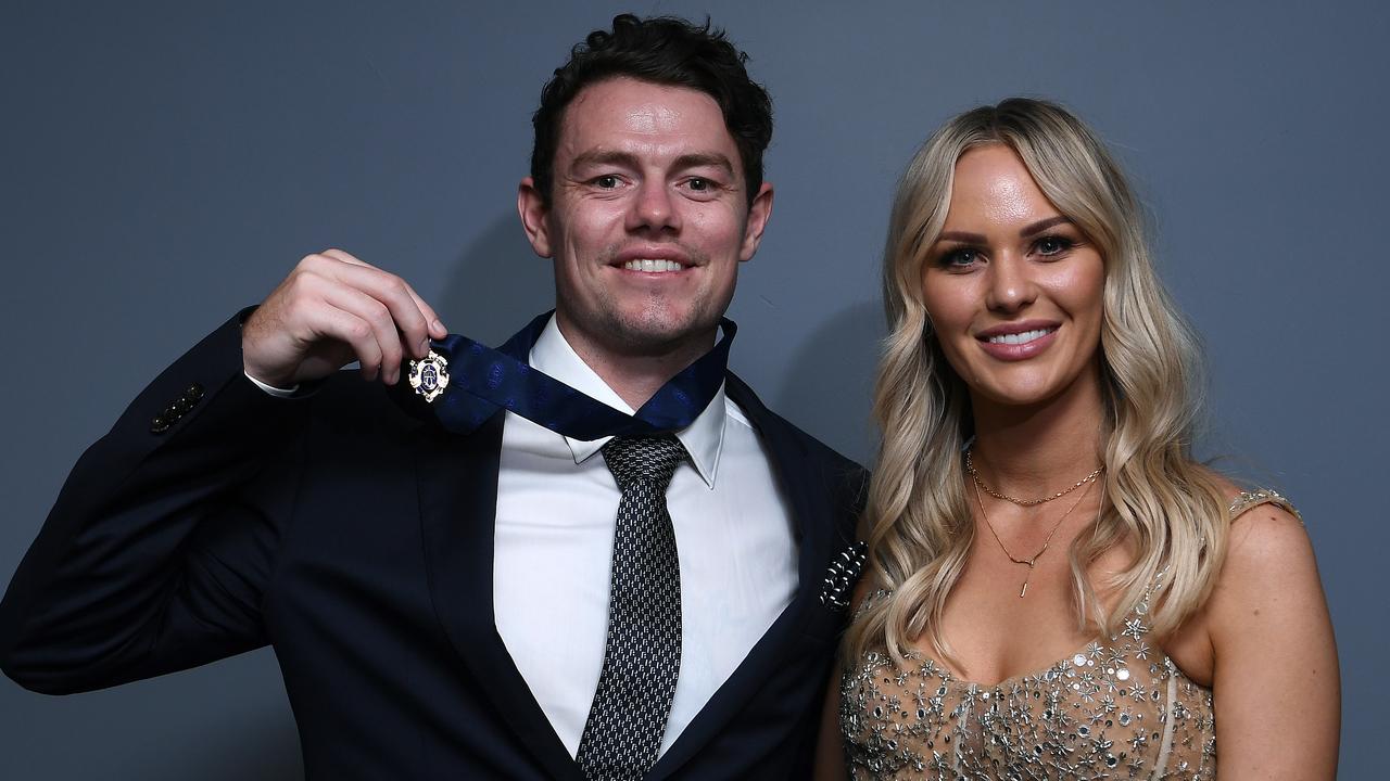 Lachie Neale with wife Julie.