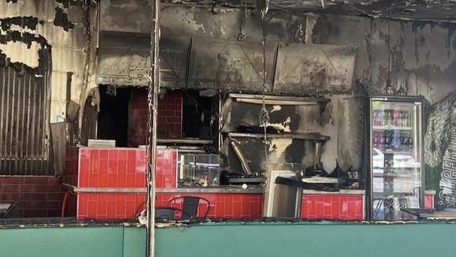 Burgertory store in Caulfield gutted by fire.