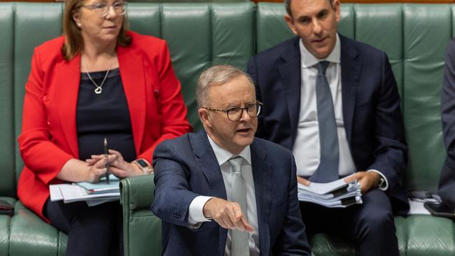 Prime Minister Anthony Albanese has faced questions from his own party on AUKUS. Picture: NCA NewsWire / Gary Ramage