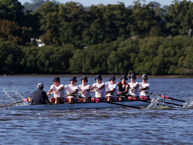 The Shore School's 1st VIII rowers. Picture: Adam Ward