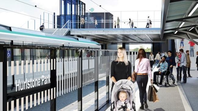 Artist impression of the upgraded Hurlstone Park station.