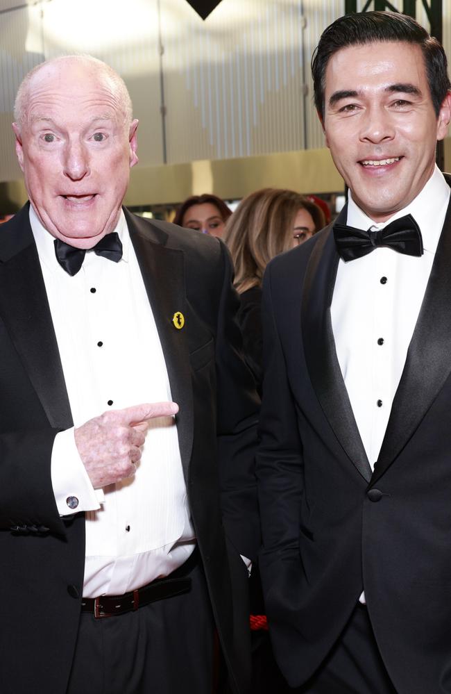 Ray Meagher and James Stewart attend the Logie Awards. Picture: Getty Images